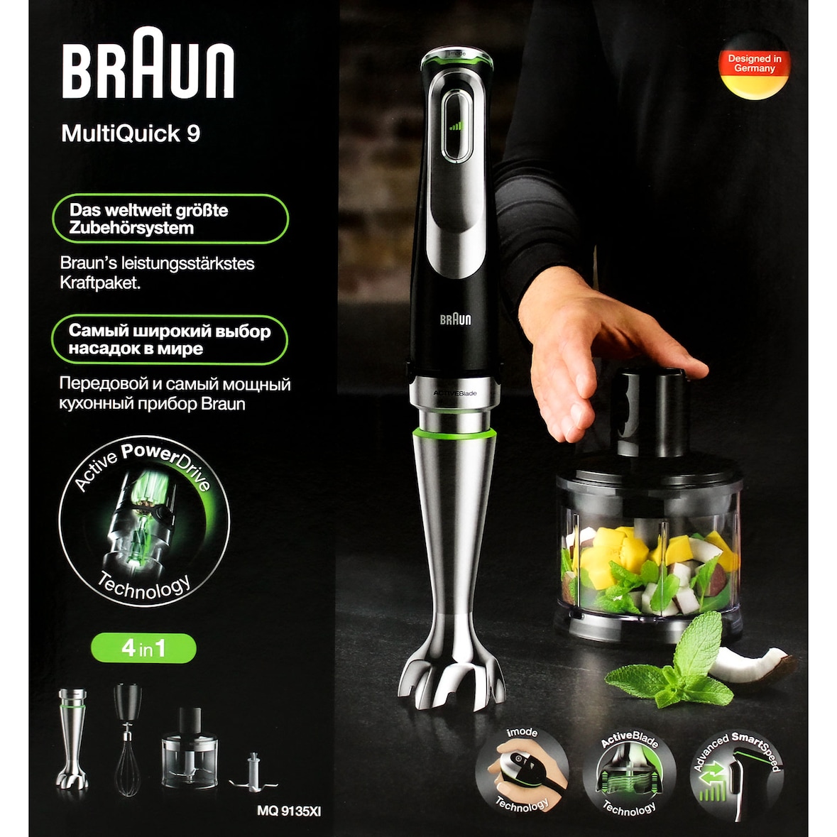 Braun MQ9135XI MultiQuick 9 Stabmixer-Set schwarz