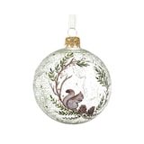 thumbnail of 6 Glaskugeln Weihnachtsmotive Natur 8cm Weihnachtskugeln Christbaumkugeln Klar Transparent Bemahlt