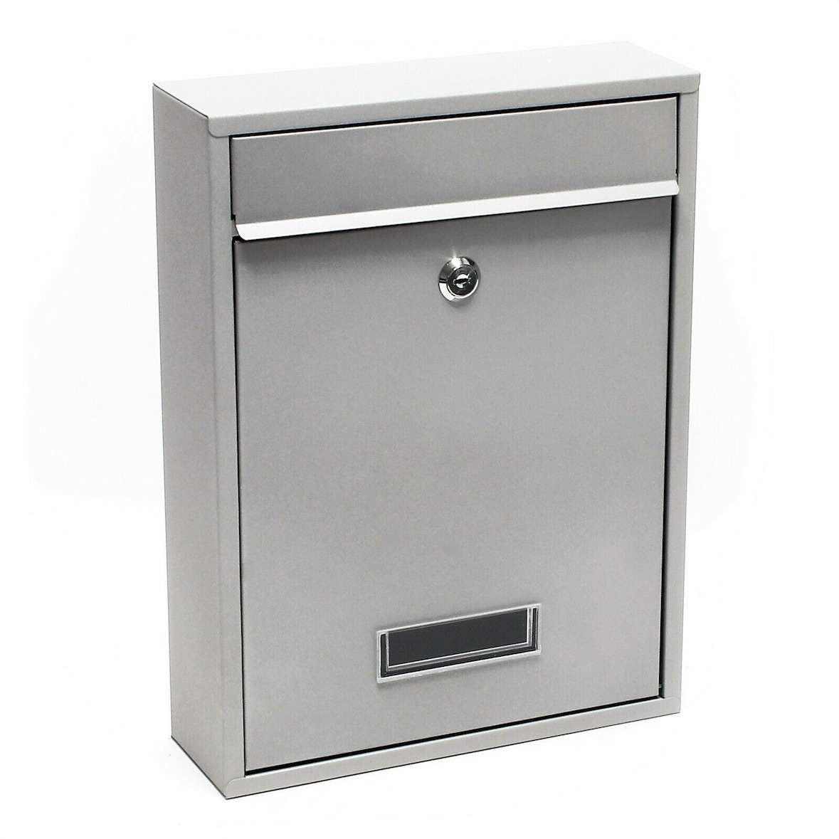 Helloshop26 - Caixa de correio de parede de design exclusivo aço galvanizado 21,5 x 9 x 32 cm prata 16_0000072