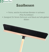 thumbnail of Hochwertiger Saalbesen 40 cm Breit schwarze weiche Kunsthaar Borsten mit QuickFix-Stielhalter und Stiel Holzstiel 160 cm Lang Besen für Innen