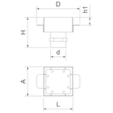 thumbnail of Sumidouro sifónico em aço inoxidável com saída vertical 250x250 mm.