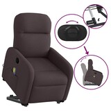 thumbnail of vidaXL Elektrischer Massagesessel mit Aufstehhilfe Dunkelbraun Stoff