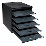 thumbnail of Exacompta 303714D 1x MODULO modulaire ladenbox met 5 open laden voor A4+ documenten, Ecoblack, zwart