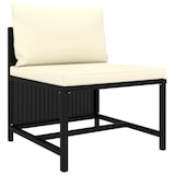 thumbnail of 7-delige tuin loungeset met kussens poly rotan zwart
