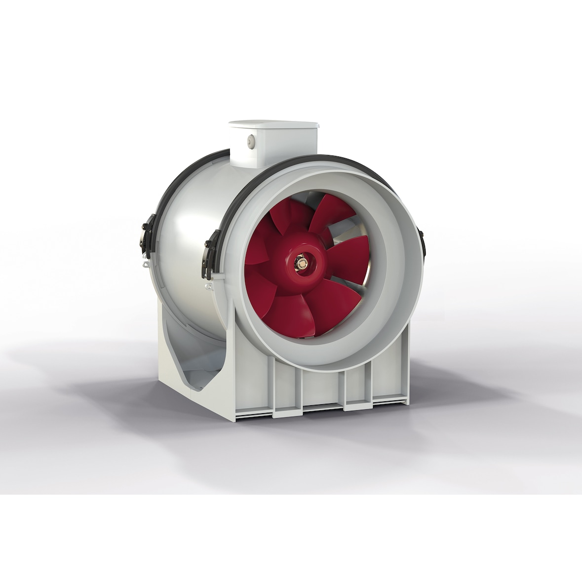 Rohrlüfter Lineo 315 Luftleistung bis 2590 m³/h Grau / Silber / Titan 360