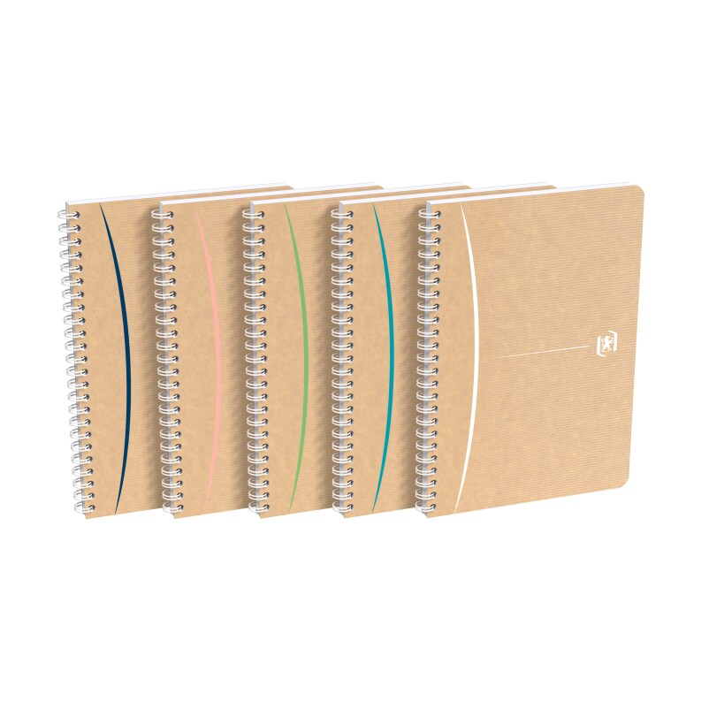 Lot de 5 Carnet Touareg rel. intégrale A5, 180p./90 feuilles recyclées 90g/m², Séyès