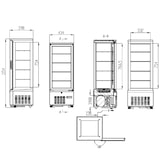 thumbnail of TOPLINE koelvitrine 4 vakken / 92 liter "zwart