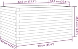 thumbnail of vidaXL Pflanzkübel Wachsbraun 90x60x45,5 cm Massivholz Kiefer