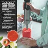 thumbnail of Arendo Messbecher mit Deckel, 600 ml, 20 Unzen, Klarsichtbecher aus Kunststoff, ideal für Handmixer, Stabmixer, Handrührer