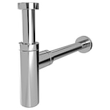 thumbnail of Sifone Di Scarico Tondo Universale In Ottone Cromato Scarico Lavabo 1'1/4 G Altezza 12,5 Cm Bagno Elegante E Resistente Contro Cattivi Odori