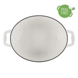 thumbnail of La Fonderie 1890 ronde braadpan IENA36 van geëmailleerd gietijzer, diameter 36 cm, inhoud 7,7 L, beige