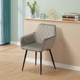 thumbnail of ALBATROS Esszimmerstühle 2er Set SALO, Grau - Modern und Stilvoll, bequemer Polsterstuhl - Eleganter Küchenstuhl, Stuhl Esszimmer