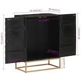 thumbnail of Helloshop26 - Buffet Sideboard Kommode Kleiderschrank Aufbewahrungsmöbel Organizer für Küche Wohnzimmer Lounge 55 x 34 x 75 cm 02_0035953