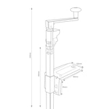 thumbnail of METRO PROFESSIONAL Abrelatas para hostelería, ABS / acero inoxidable / acero / zamak, 64.5 cm, plateado