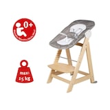 thumbnail of Roba Chaise Haute évolutive Born Up 2 En 1 + Transat Inclinable - Sternenzauber - Des La Naissance - Bois Naturel