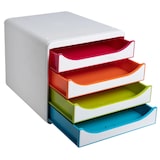 thumbnail of Exacompta 310913D 1x Exacompta, BIG-BOX Schubladenbox, 4 offene Laden, Serie Black Office - Schwarz/Harlekin