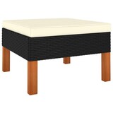 thumbnail of 8-tlg. Garten-Lounge-Set mit Kissen Poly Rattan Schwarz