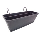 thumbnail of Balkonkasten 50cm mit Halterung Blumenkasten Pflanzkasten Pflanztopf Blumentopf anthrazit