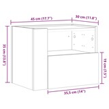 thumbnail of vidaXL Wand-Nachttisch Betongrau 45x30x35 cm