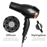 thumbnail of KLAMER Haartrockner 2200W, Ionen Haartrockner, Universal Anti Frizz Haar-föhn, 3 Heiz- & 2 Gebläsestufen und Kaltluft-Button, Inklusive Diffusor & St…