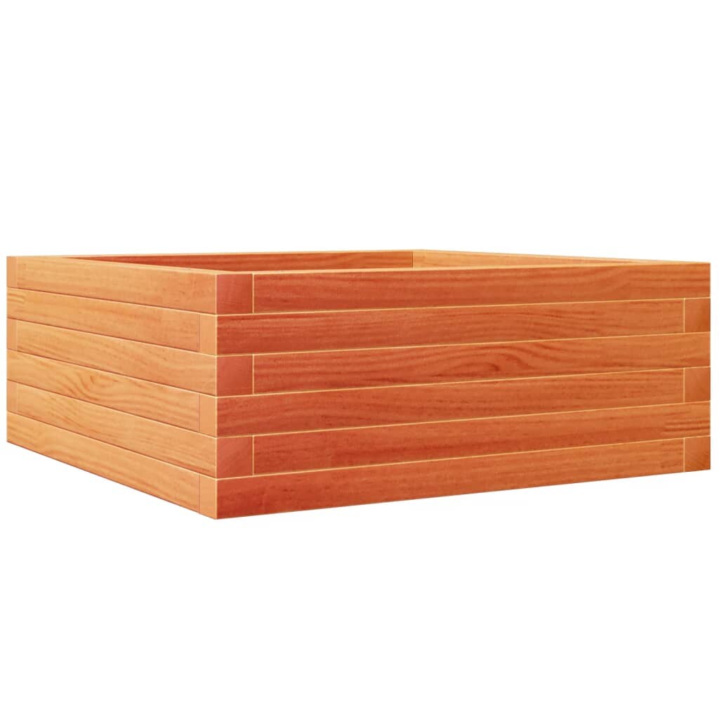 vidaXL Pflanzkübel Wachsbraun 60x60x23 cm Massivholz Kiefer