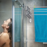 thumbnail of Relaxdays Wäscheständer für Wandmontage, 8 m Trockenleine, ausziehbar, HBT: 27x95x60 cm, Aluminium Wandtrockner, silber