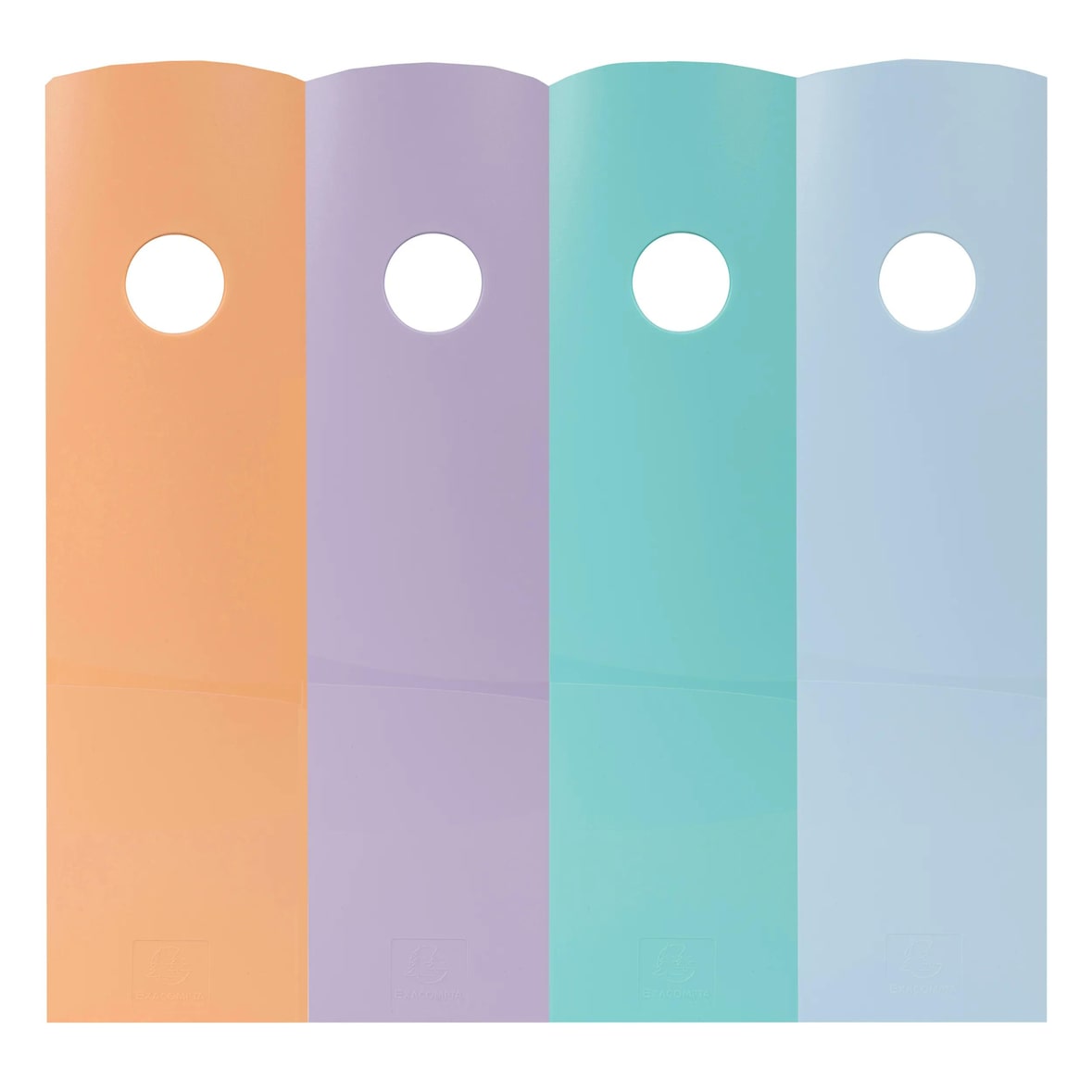 Exacompta 18296SETD Set mit 4 Stehsammlern MAG-CUBE, Aquarel - Farben sortiert