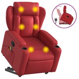 thumbnail of vidaXL Massagesessel mit Aufstehhilfe Rot Kunstleder
