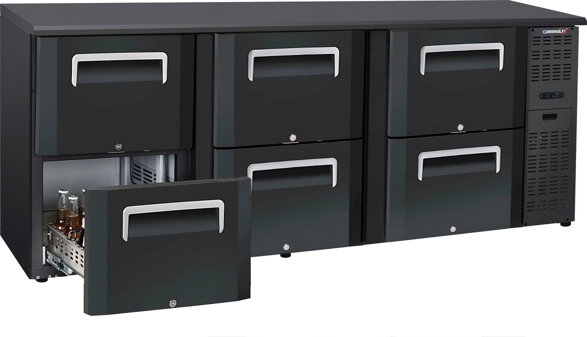 Barkühlschrank 3 x 2 Schubladen CAB32T Casselin