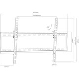 thumbnail of VCM TV Wandhalterung B-FN schwarz H. 42 x B. 65 x T. 3 cm