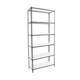 thumbnail of SimonRack Metallregal, 2500x1200x300 mm, 6 Ebenen, Metallboden, 200 kg Biegepunkt, Anthrazit/Weiss - Simonclick