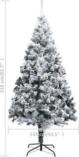 thumbnail of Künstlicher Weihnachtsbaum Beschneit Grün 210 cm PVC