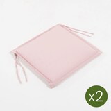 thumbnail of Pack 2 cojines para silla jardín, Repelente al agua, Poliéster 180 gr, Color Rosa, 42 cm x40 cm x3 cm