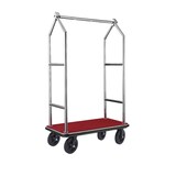 thumbnail of Gepäckwagen VOYAGER, 112 x 65 x 190 cm, gebürstet, roter Teppich