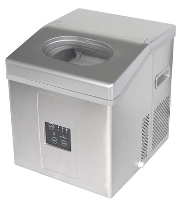 L2G - ZB-15 - machine a glacons creux ronds carrosserie inox cap.15kg/24h, reserve 2 kg, gaz r600a