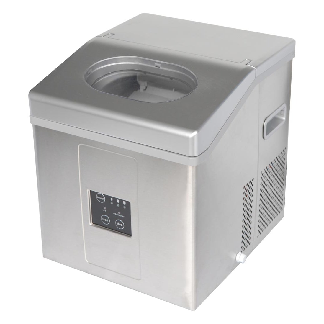 L2G - ZB-15 - machine a glacons creux ronds carrosserie inox cap.15kg/24h, reserve 2 kg, gaz r600a