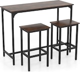 thumbnail of Helloshop26 - Essgruppe 3-teilig bestehend aus einem Stehtisch (120 x 48 x 91 cm) und zwei bequemen Hockern Industriestil braunes 20_0011955