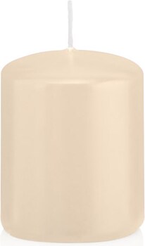 Stumpenkerzen Creme 60 x Ø 48 mm, 24 Stück