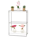 thumbnail of Wandplank HWC-K77, Hangende plank Keukenplank, massief hout metaal industrieel 2 planken 50x35x17cm ~ wit