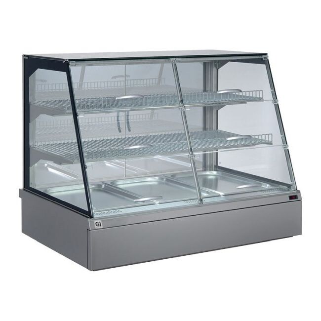 Gastro-Inox Wärmevitrine für SnacksToGo  3x GN1/1 1076x717x845mm