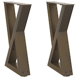 thumbnail of Helloshop26 - Set aus 2 verstellbaren Couchtischbeinen 28 x 42–43,3 cm modernes Design Stahl natur 02_0056985