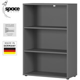 thumbnail of bümö Space Aktenregal Holz, Mehrzweckregal 80 cm breit in Graphit - Regal für 3 OH, Büro Regal klein als Möbel für Arbeitszimmer, Büroregal,