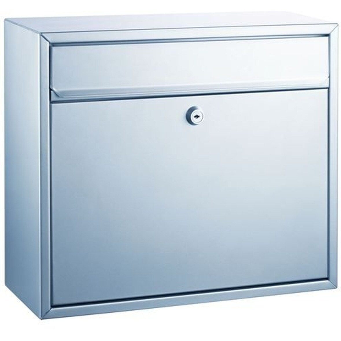 Briefkasten, silberfarben, BxTxH 360x150x310 mm