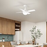 thumbnail of Deckenventilator mit Licht Perenz 7163 B CT Weiß - Ø 80 cm, 4 Flügel, 6 Geschwindigkeiten, 40-W-Gleichstrommotor, geräuschlos