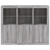 thumbnail of Helloshop26 - Buffet credenza cassettiera armadio mobile contenitore organizer per cucina soggiorno salotto con luci a LED 3 pezzi 02_0037231
