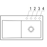 thumbnail of Villeroy&Boch Spülbecken mit Abtropffläche links, Subway Style 50 Ivory 90x51cm, Keramik, Excenterbetätigung
