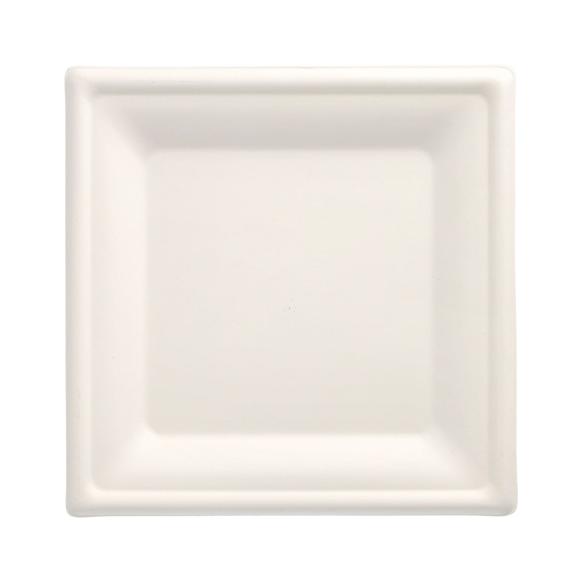 PAPSTAR 500 Teller, Zuckerrohr "pure" eckig 20 cm x 20 cm weiss (89744, 10x50 Stück)