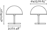 thumbnail of faro barcelona dome m tischleuchte aus schwarzem metall und weißem pmma, L 31,7 cm, H 47 cm, T 31,7 cm