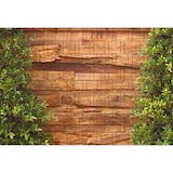 thumbnail of zaun|zu® Sichtschutzstreifen Holz & Lorbeer - Bedruckter Sichtschutz 2,5m x 1,8m