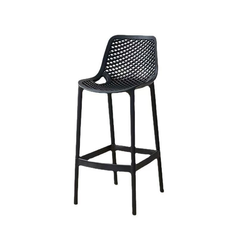 Gasfrit – Hoge barkruk van zwart polypropyleen 450 × 450 × 980 mm